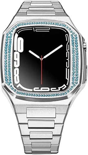 MAALYA New mod kit Steel for Apple Watch Band 8 7 44mm 45mm Diamond Metal for IWatch Series 8 7 6 SE 5 4 41mm 40mm Modification kit Bezel Color MAALYA New mod kit Steel for Apple Watch Band 8 7 44mm 45mm Diamond Metal for IWatch Series 8 7 6 SE 5 4 41mm 40mm Modification kit Bezel Color