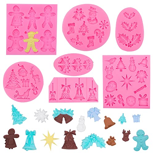 ZOOMPIL Molde de silicona para fondant, fondant de silicona, moldes para tartas, conchas de sirena, decoración para tartas, chocolate, Usado para hornear de cocina(5 piezas)