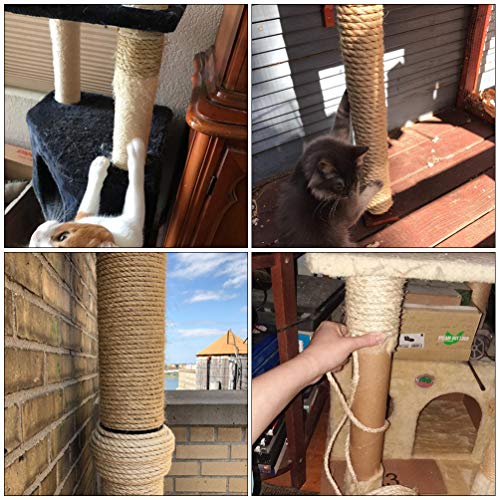 Corda ULTECHVO de cânhamo para gatos de 30 m, corda de arranhador de gatos, corda de juta de sisal n