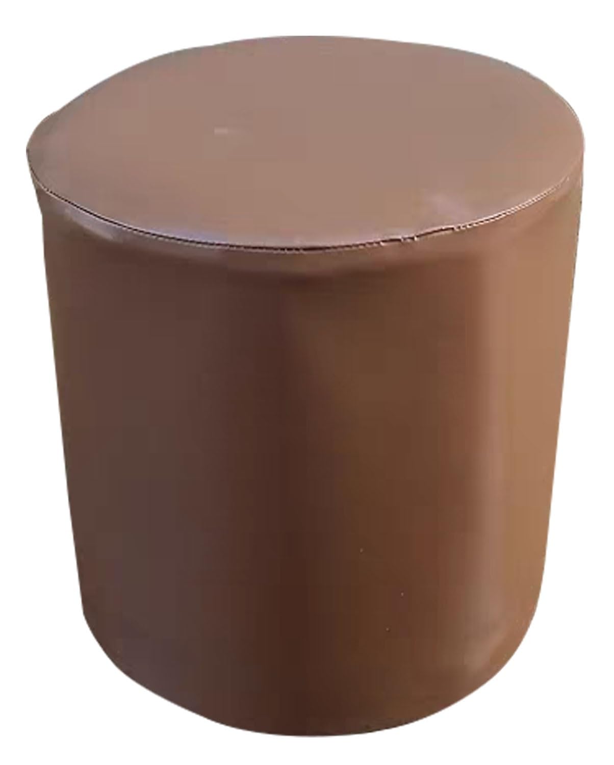 HYGPP Outdoor Round Ottoman Covers Slipcover Waterproof - Faux Leather Intdoor Small/Large/Extra Large Stool Covers Slipcovers Footstool Protector Covers with Elastic Bottom(Color 8,W18 xH18)