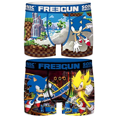 FREEGUN Set 2 Calzoncillos Boxer Sonic para Hombre