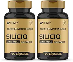 Silício Orgânico – 60 Cápsulas 490mg Suplemento Alimentar Muwiz 2 Unidades