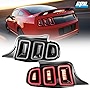 CPW Tail Lights Assembly for 2010 2011 2012 2013 2014 Ford Mustang LED Sequential Signal Tail Light Rear Brake Lamp Super Brightness Replacement Black Housing Clear Len 1 Pair