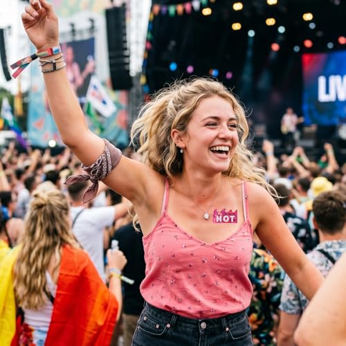 600 PCS Rave Hot Stickers, 2 x 1-1/5 Inch Flame Shaped Holographic Pink Hot Warning Labels, Hot Stickers for Music Festivals, Marking for Restaurant Supermarkets Stores Shops,Spicy Food - Image 4