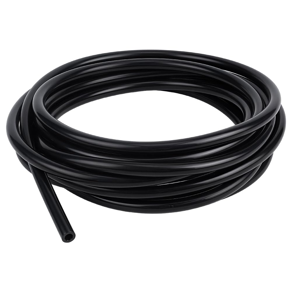BENECREAT Tubo In Silicone Nero Da 6 m, Tubo Flessibile In Silicone Puro Ad Alta Temperatura per La Produzione di Birra Fatta In Casa, Trasferimento Della Pompa, Acquaponica(6mm ID X 10mm OD)