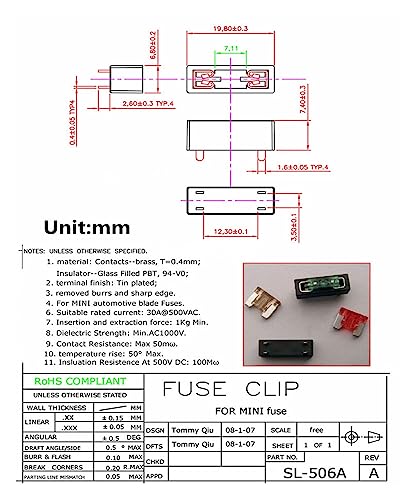 Bloques de terminales PCB y portafusibles de coche para panel electrónico 5