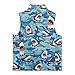 TOADDMOS Cartoon Sharks Full Zip Vest Comfortable Boys Sleeveless Vests Size 4T Stylish Lightweight Sleeveless Jackets Outerwear with Pockets Fashion Warm Winter Coat with Pocket