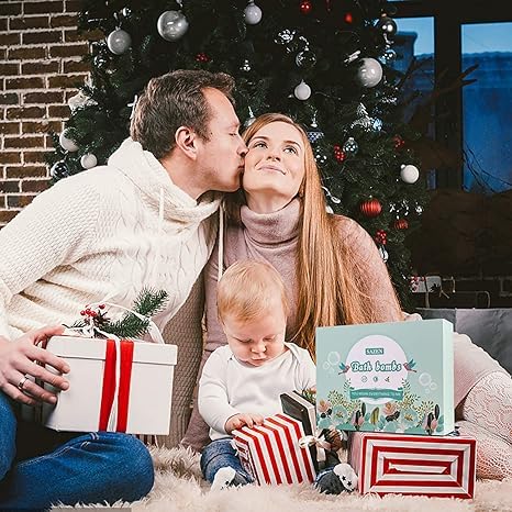 Miniatura 7 de SAZEN 24 bombas de baño, bomba de baño con aceites esenciales naturales, manteca de coco de karité, baño de spa de burbujas, cumpleaños, día de la