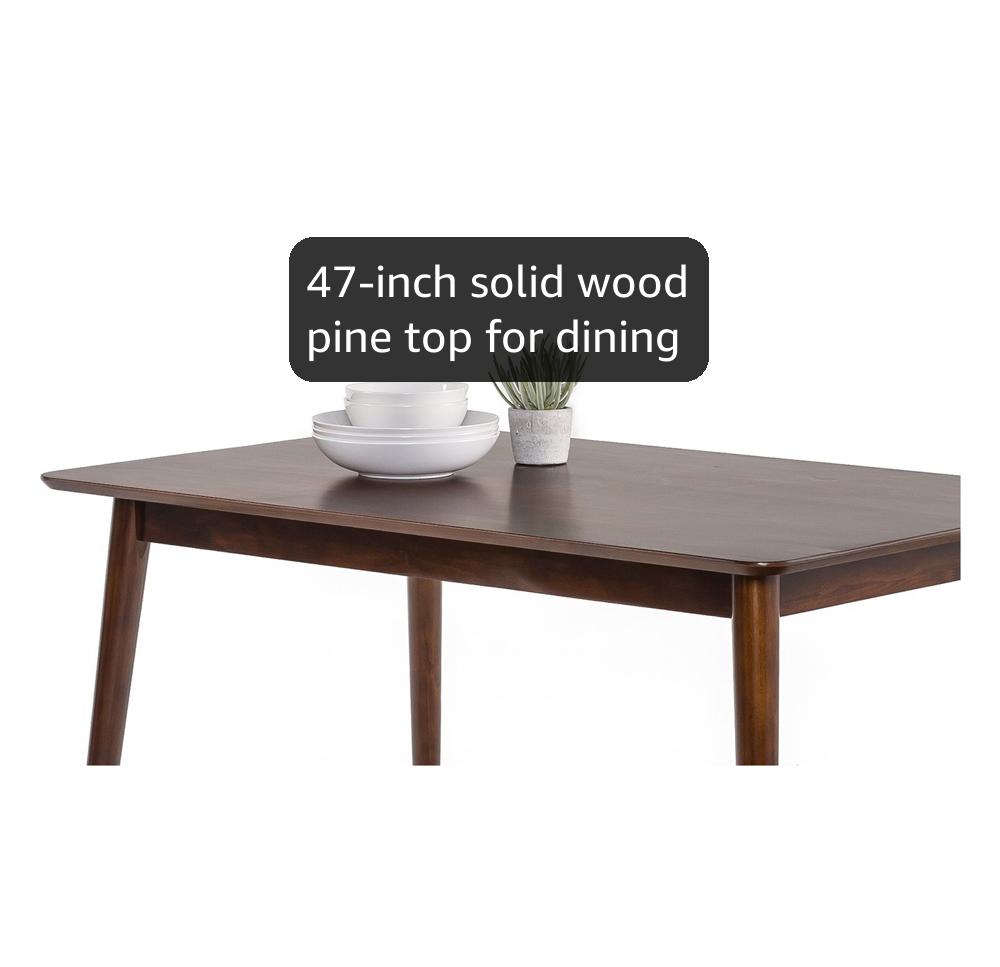 Amazon.com - Zinus Jen 47 Inch Wood Dining Table/Solid Wood