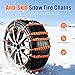 Zip Treads for Tires, Car Wheel Anti-Skid Anti-Slip Snow Rain Chain Tire Tyre Cable Belt, Universal Reusable Anti-Skid PE Tire Chains,Wheel Traction Straps, for Cars SUVs Trucks (30)