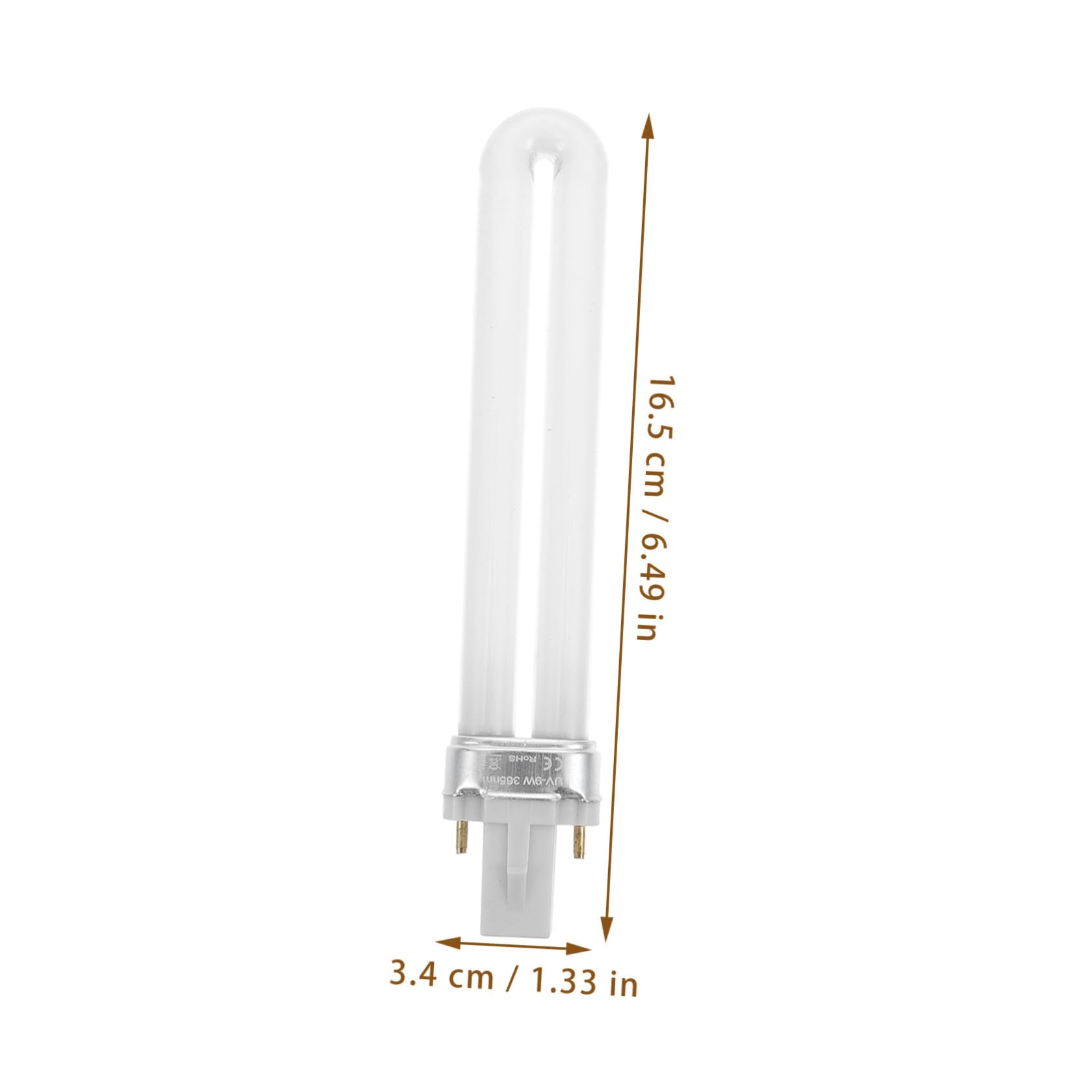Tubo Lampada per Unghie 9w in Vetro, 8 Pezzi per Gel