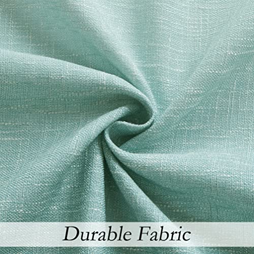 Central Park Ombre Window Curtain Panel Linen Gradient Print on Rayon Blend Fabric Drapery Treatments for Living Room/Bedroom, Cream White to Aqua, 40" x 84", Set of 2 - Image 5