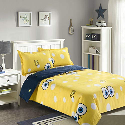 Orihome Queen Duvet Cover Set– 3 Piece Cartoon Big Eyes Baby Bed Sheets For Room Decor– Kids Sheet Set With 1 Quilt Duvet Cover 2 Pillowcases For Birthday Gifts #TOP1