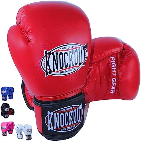 Gel Boxing Gloves for Men Women, Muay Thai MMA Kickboxing Home Gym Training, Sparing Gloves Pair with Premium Ventilated Palm