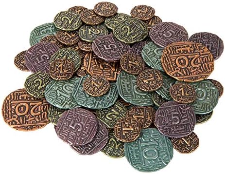 The Broken Token Agra Metal Replica Coins, Pack of 69 – Officially Licensed Multi-Denomination Zinc and Nickel Upgrade Coins for Agra Board Game image 4