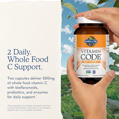 Garden of Life Vitamin Code Raw Vitamin C 500mg, 120 Capsules - image 7