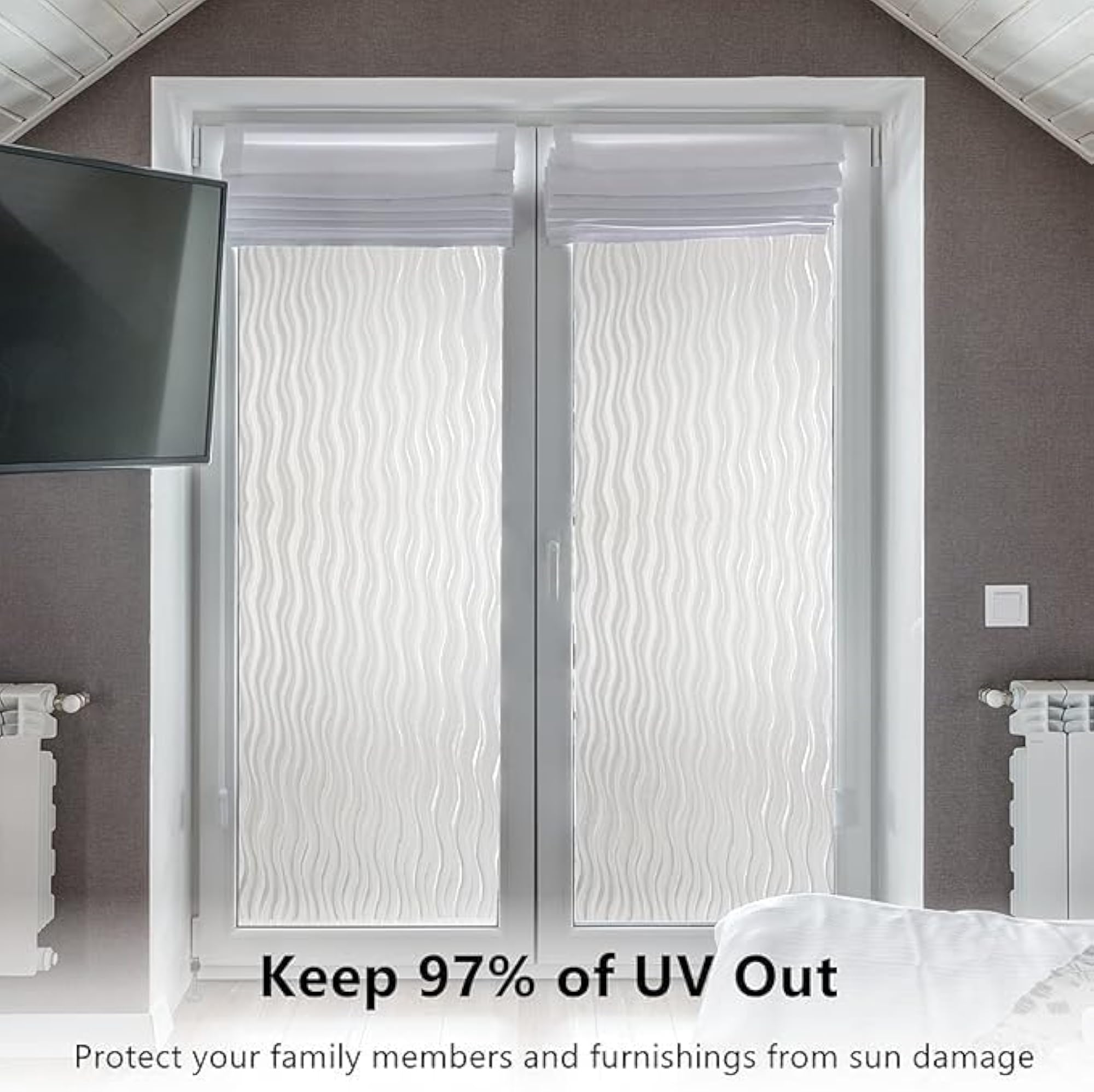Decorative Stained Glass Window Film, Sun Blocking