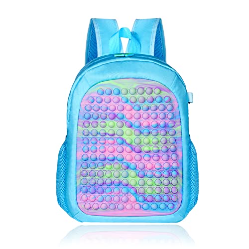 Gigilli Pop Rainbow Lightweight Girls' Backpack - Large Capacity Elementary Schoolbag for School...