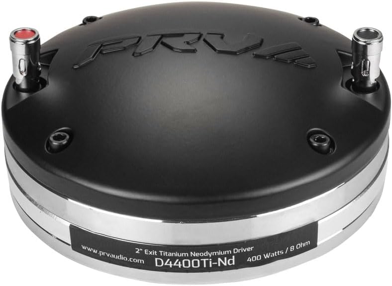 PRV Audio 2" Titanium Series - Car Audio Compression Drivers, Neodymium-Ferrite, Pro Audio High Frequencies D4400Ti-Nd, 2"- 200W D4400Ti-Nd
