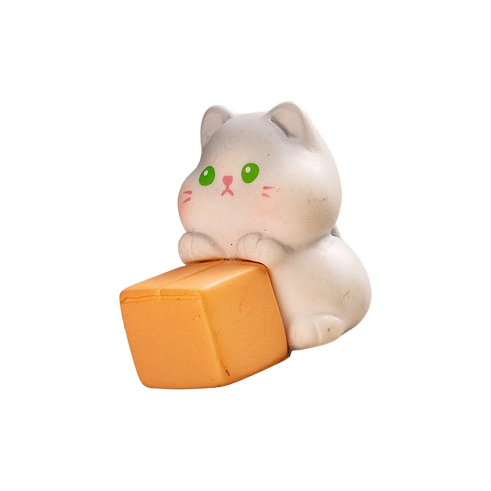 Hsioluted Whimsical Cats Resin Statue Car Interior Accessory Small Size Auto Decors for Desk Shelf Decoration Easy Maintenance Lovely Cats Dashboard Ornament Resin