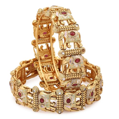 Image of Shining Diva Fashion Bangles for Women Girls Set of 2 Traditional Stylish Design