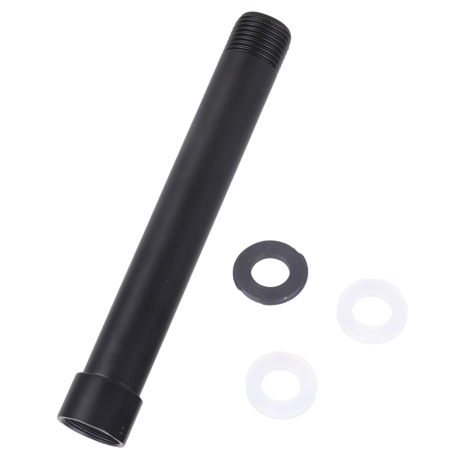 Elnwnnkc Black Shower Extension Pipe Extend Tube Extender Extend Pipe Round Showers Head Rod Enduring Round Head Rod Extender