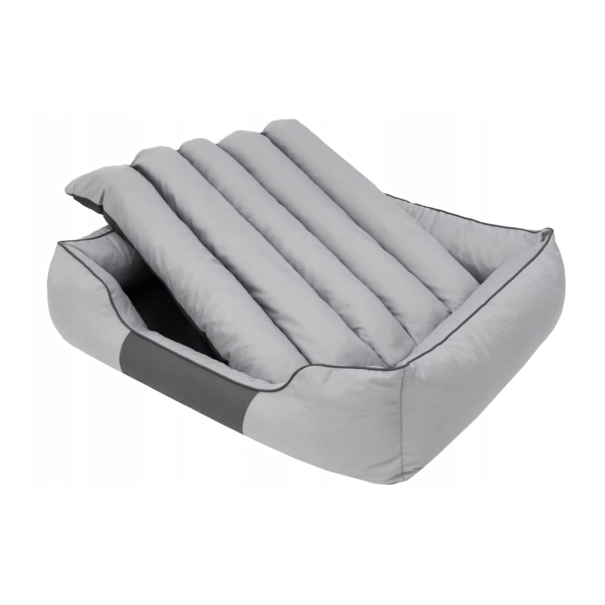 Comfort Hundematratze, Hundebett für Kleine, Mittlere, Große Hunde - Robustes, wasserdichtes Hundekissen, kuscheliges Schaum Tierbett, Outdoor & waschbar Hundematte - 85x65x24cm Grau