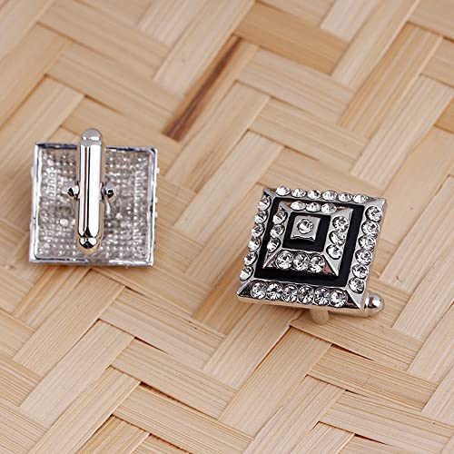 Gemelos Geométricos Camisas de Hombre Diamantes Gemelos Cuadrados Accesorios