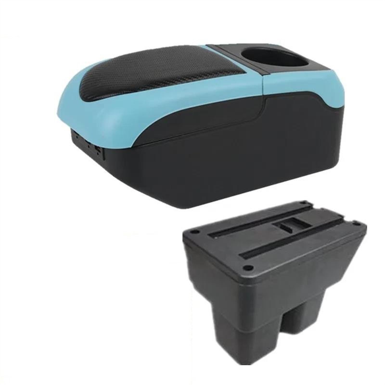 NOHEEU Car Armrest Box 2019-2024 Storage Dedicated Retrofit Accessories For Jimny JB74 Jb64w(S1 black-blue)