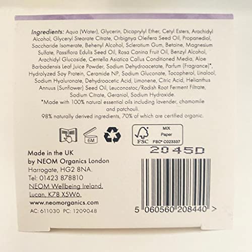 Neom- Perfect Night’s Sleep Overnight Facial Cream - 50Ml | Face Moisturiser With Hyaluronic Acid, Aloe Vera & Ceramides To Plump & Reduce Lines | Suitable For All Skin Types #TOP7
