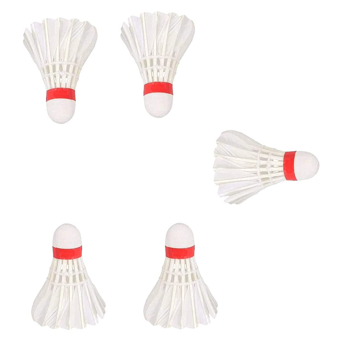 Abee Feather Badminton Playing Cocks - Pack of 5.