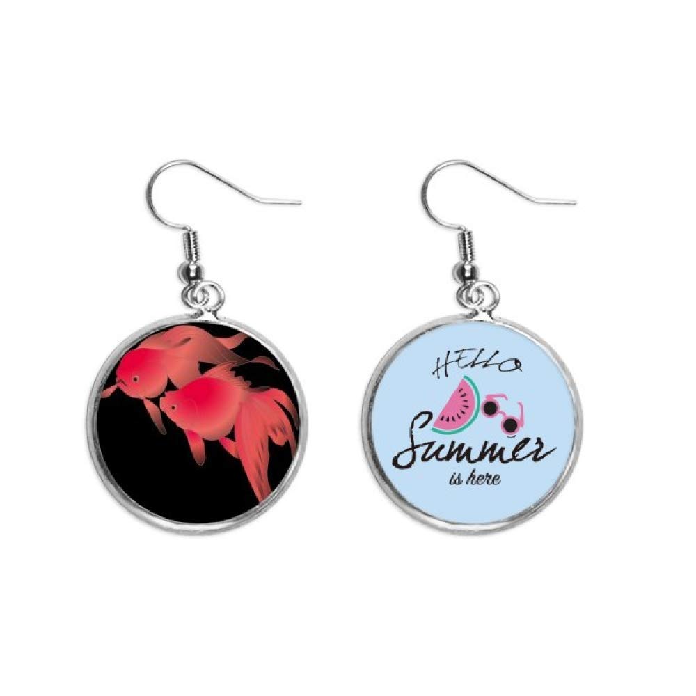 Pendientes de sandía con acabado de pintura japonesa de alta fidelidad para coleccionistas 5
