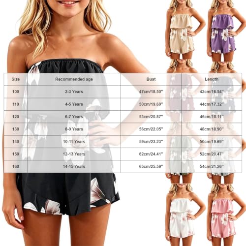 Tops bandeau para niñas en pack doble con bolsillos desmontables para ropa de verano casual 7