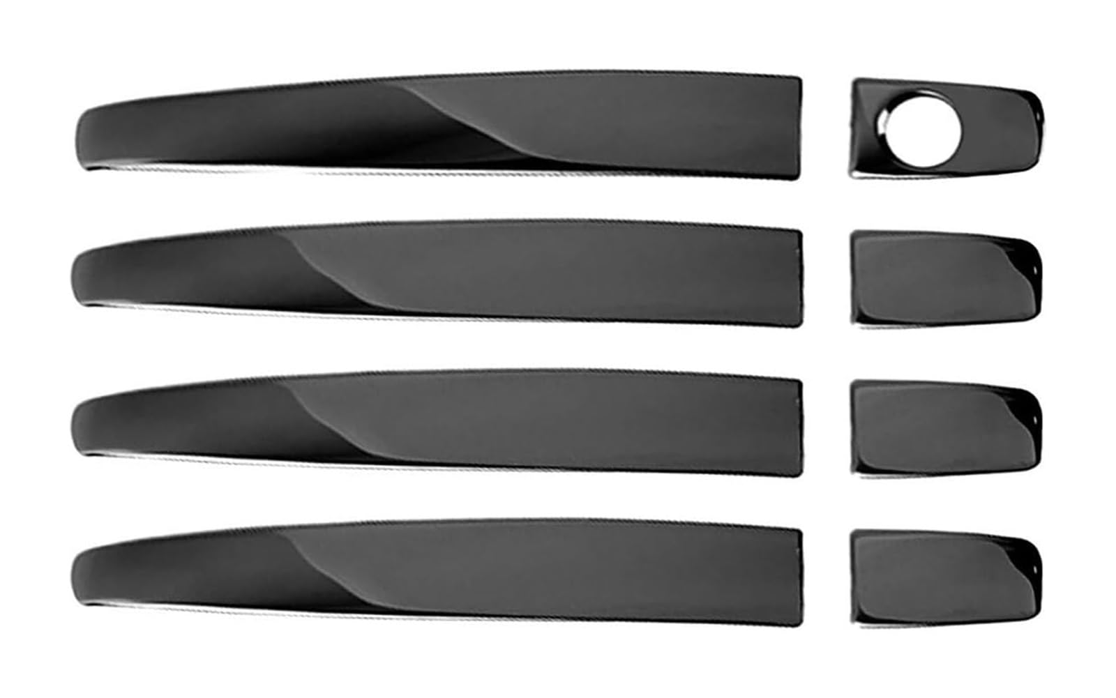 LMHGMUBVR Car Door Lock Latch Cover for Buick for Lacrosse Single Hole Door Handle Cover - Anti-Scratch Protective Upgrade Kit Bowl Modification Protector 2009-2016(Black Titanium)