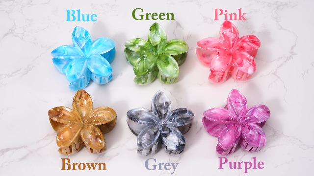 Amazon.com: Flower Claw Clips, 4PCS Hawaiian Plumeria Flower Hair