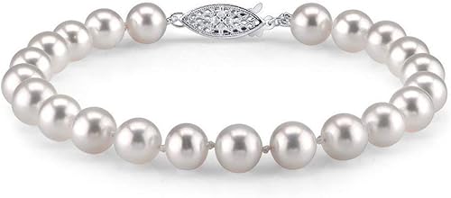 Miniatura 9 de THE PEARL SOURCE Pulsera de perlas blancas de agua dulce para mujer pulsera de perlas cultivadas en plata de ley 925 con perlas cultivadas