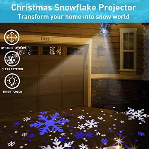 Eambrite Christmas Projector Lights Led White Blue Rotating Snowflake Projector Light For Birthday Wedding Theme Party Garden Home Winter Outdoor Indoor Decor #TOP5