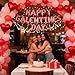 Happy Galentine's Day Party Gecorations- Rose Gold Happy Galentines Day Balloons Banner 16inch Rose Gold Leter Balloon Red Heart Balloons for Valentines Day Party Decorations Supplies (Style1)