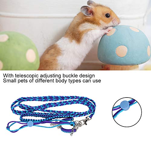 Image of Jeanoko Small Pet Animal Leash Harness Convenient for Sugar Glider Squirrel for Small Pet(Dark Blue)
