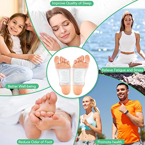 Foot Pads maguja 100Pcs Deep Cleansing Foot Pads for Stress Relief | Better Sleep | Foot Care | Ginger Foot Patch with Natural Ingredients Bamboo Vinegar and Ginger Powder - Image 4