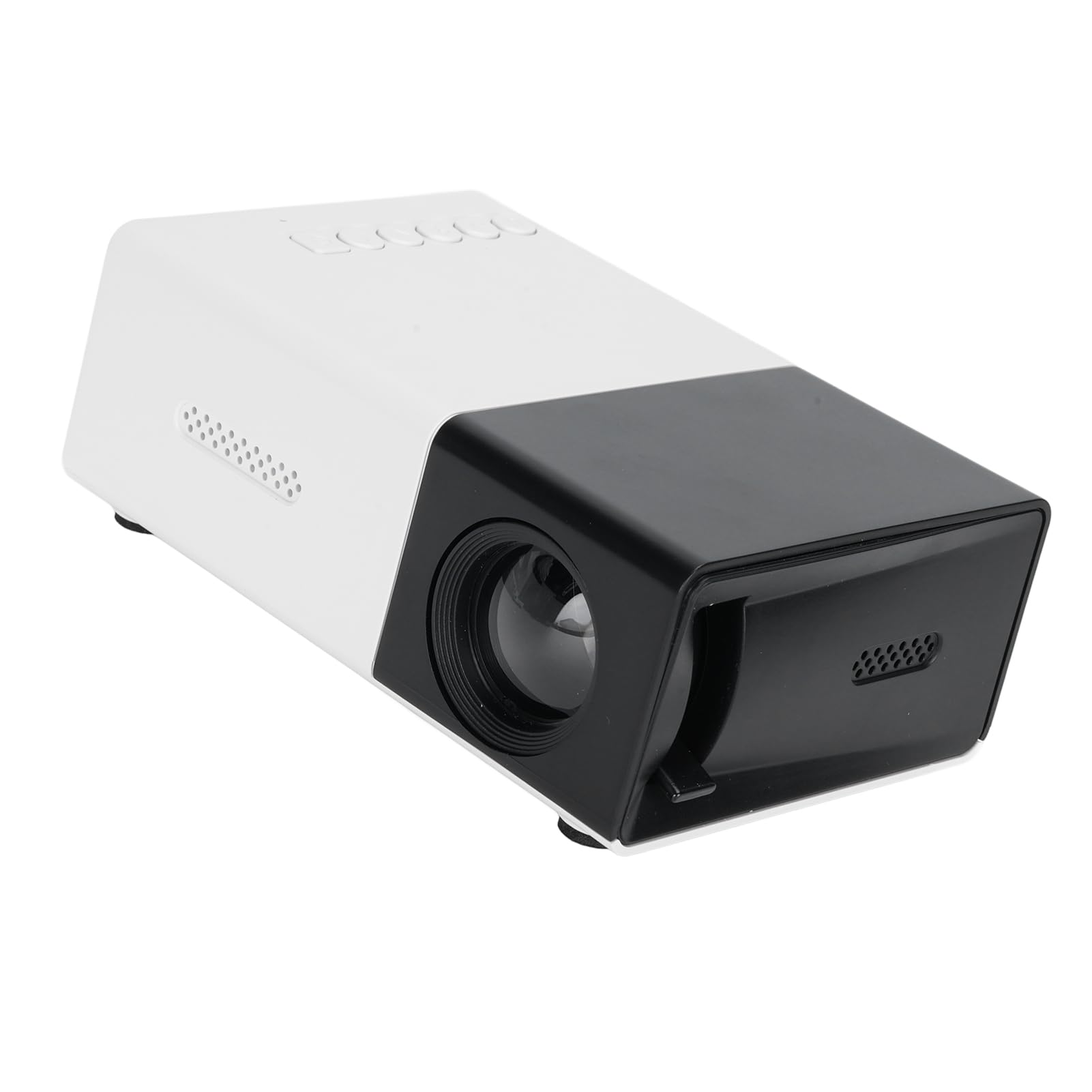 Proiettore Portatile HD 1080p Mini Smart per Casa, con Correzione Keystone Automatica, HDMI USB 3.5mm, Compatibile Smartphone TV PC Laptop
