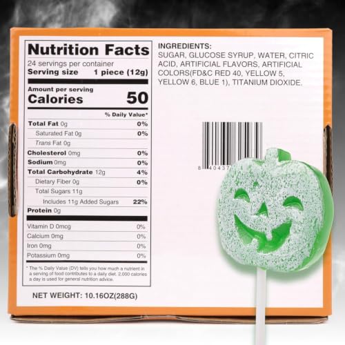 Halloween Pumpkin Tattoo Lollipop, Individually Wrapped, 24 Count | Treat or Treat Suckers, Assorted Fruit Flavors, Seasonal Party Favors, Easy to Share, Boo Basket Fillers - image 5