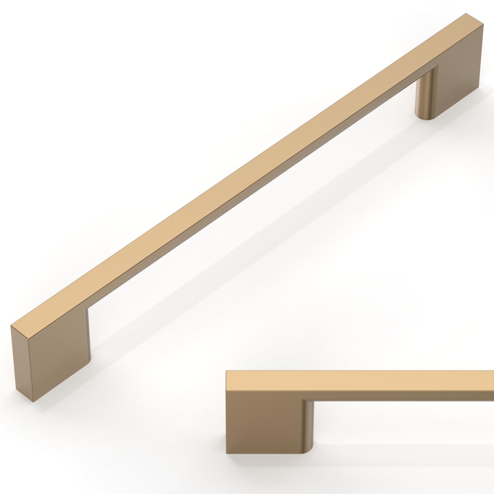 Talentedeco 10 Pack Champagne Bronze Cabinet Pulls 6.3 Inch(160mm) Kitchen Cabinet Handles Cabinet Hardware for Drawer Pulls