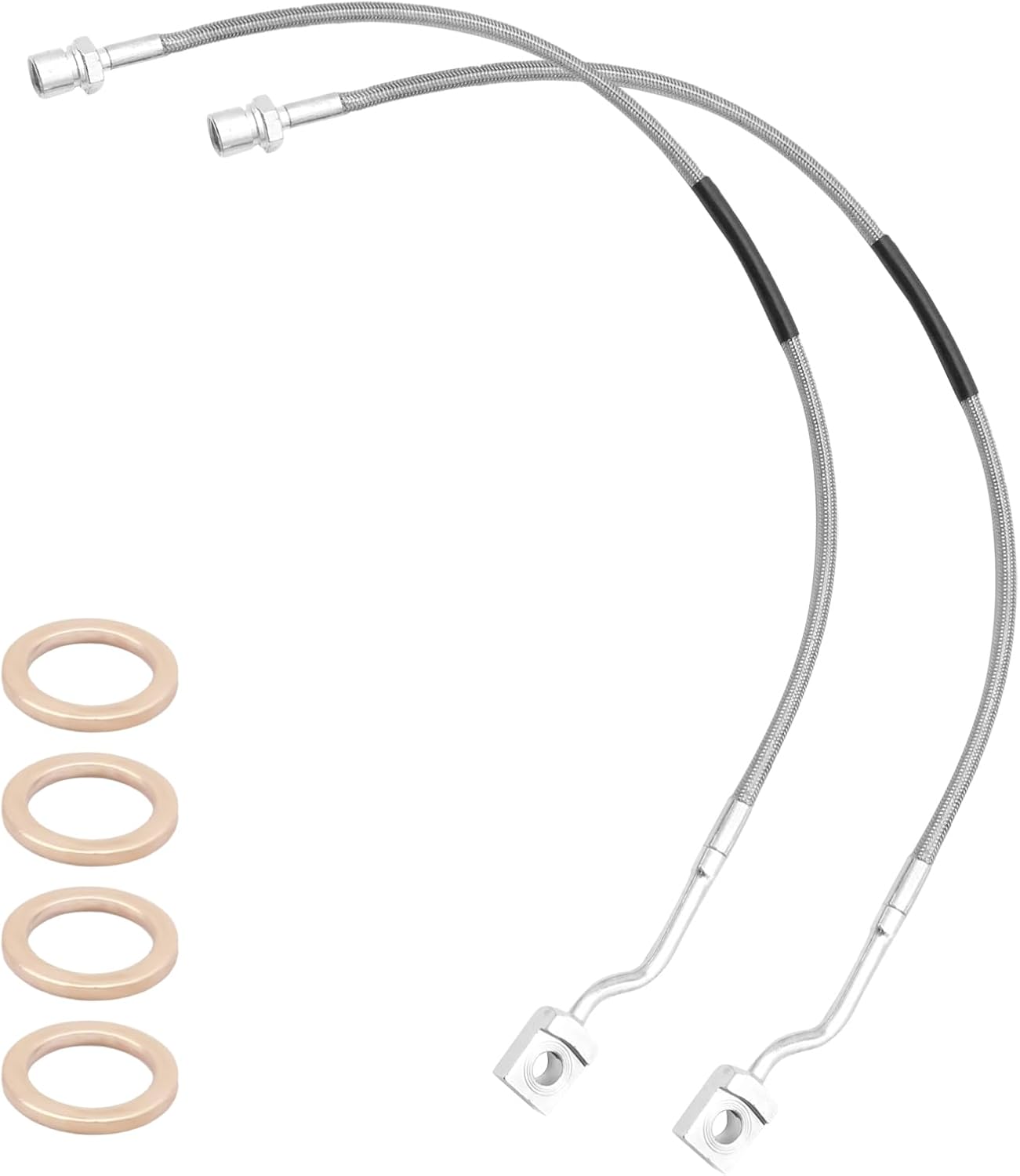 2Pcs 89370 Front Brake Lines Replacement for GMC Yukon XL 2015 2016 2017 2018 2019 Replacement for Chevy Suburban 2015 2016 2017 2018 2019 Brake Hoses