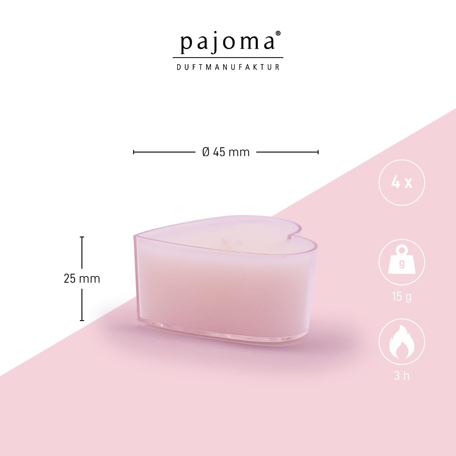 Pajoma 50 Candeline A Forma Di Cuore Rosa | Durata 3 Ore Per Torte E Fai Da Te - 2