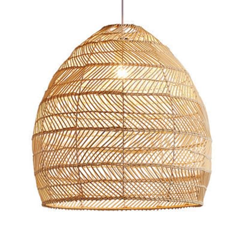 Suspension en rotin tressé pour salon bohème et déco style côtier