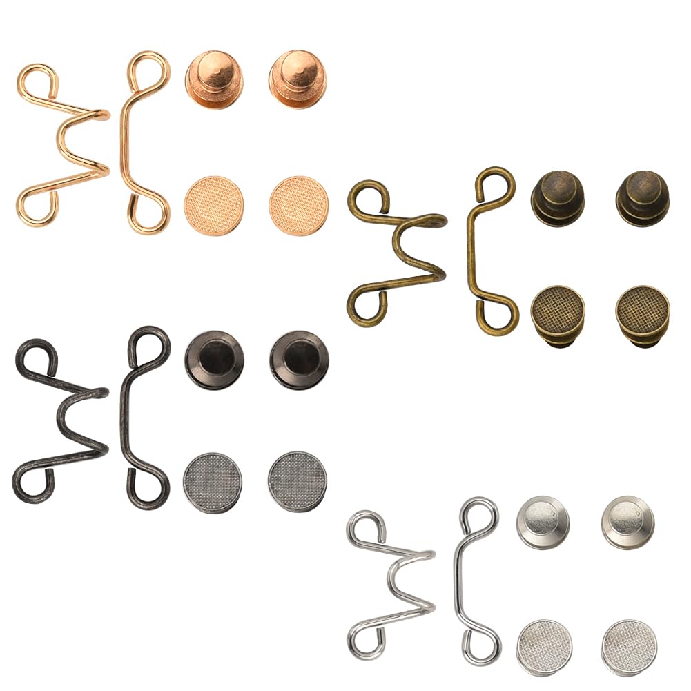12 Pack Boutons De Jeans, Épingles Réglables, Taille Serrée, Sans Couture Et Sans Outils, Épingles Instantanées, Installation Simple, Réutilisables