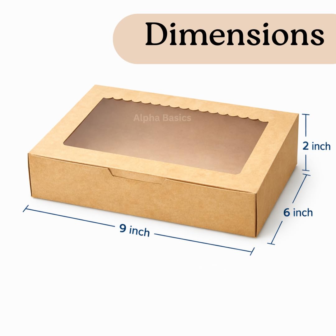 Brownie Boxes with Window - Kraft & Paper -2