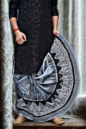 Image of Men's Ready to Wear Pant System Printed MAYUR PUCHHA Dhoti for Marriage, Pooja, Festival etc.(GC010)