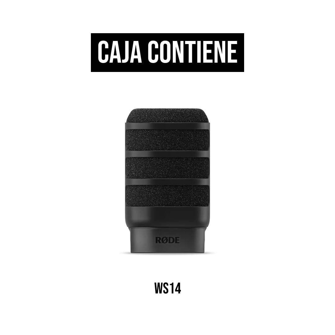 Filtro antipop RØDE WS14 Premium para PodMic y PodMic USB (Negro)